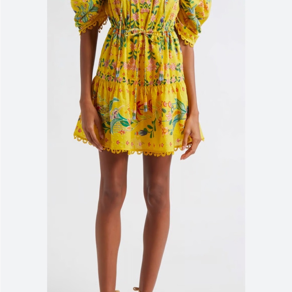 NWT Farm Rio Delicate Flowers Cotton Mini Dress reg $225 size XL - Picture 7 of 13